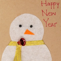 Snowman-Themed New Year Gift Card - Multiple Designs - Design 1