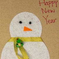 Snowman-Themed New Year Gift Card - Multiple Designs - Design 1