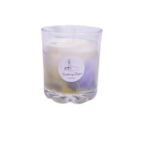 Scented Marble Soy Candle - Lemon Scented Candle for Home