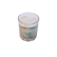 Scented Marble Soy Candle - Papaya