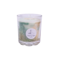 Scented Marble Soy Candle - Papaya