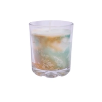 Scented Marble Soy Candle - Papaya