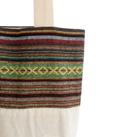 Beige Tote Bag with Bedouin-Inspired Patterns - Multiple Patterns - Pattern 1