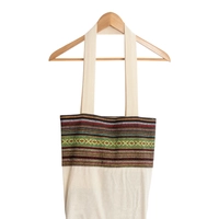 Beige Tote Bag with Bedouin-Inspired Patterns - Multiple Patterns - Pattern 1