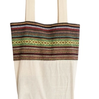 Beige Tote Bag with Bedouin-Inspired Patterns - Multiple Patterns - Pattern 1