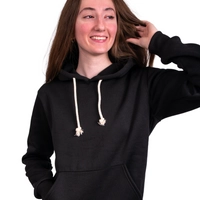 Black Hoodie with Red & White Embroidery on the Back - Palestine Map