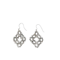 Rhombus-Shaped Crystal Beads Earrings