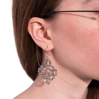 Rhombus-Shaped Crystal Beads Earrings