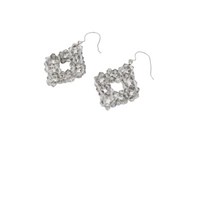 Rhombus-Shaped Crystal Beads Earrings