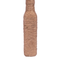 Decorative Glass Bottle with Brown Jute Threads - Small Size