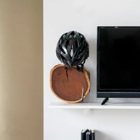 Wooden Wall Mount Helmet Hanger 