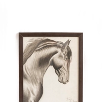 Charcoal Horse Painting