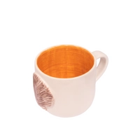 Handmade White Clay Mug with a 3D Sea Shell Design