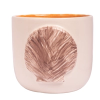 Handmade White Clay Mug with a 3D Sea Shell Design