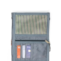 Unisex Wallet and Passport Cover with Hand Embroideries - Olive Green