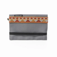 Unisex Wallet and Passport Cover with Hand Embroideries - Olive Green