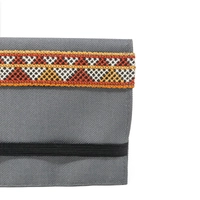 Unisex Wallet and Passport Cover with Hand Embroideries - Olive Green