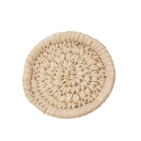 Handmade Beige Straw Coaster 