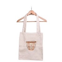 Handmade Tote Bag with Arabian Coffee Cup Embriodery