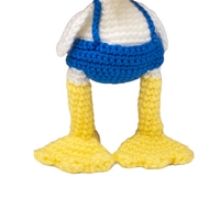 Hand-crocheted Cute Amigurumi Duck with Blue Hat