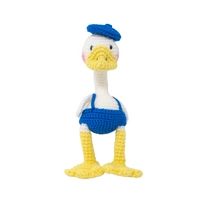 Hand-crocheted Cute Amigurumi Duck with Blue Hat