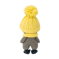 Handmade Amigurumi Crochet Penguin with Yellow Hat & Scarf