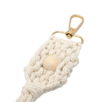 Handmade Macrame Keychain in Beige Color