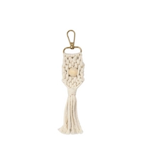 Handmade Macrame Keychain in Beige Color