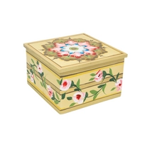 Luxurious Handcrafted Wooden Box with Floral Design to Keep Your Accessories - Beige