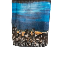 Handmade Tote Bag with Colorful Design in Water Colors - City View