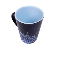 Blue Mug Adorned with Mandala Art 