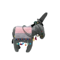 Decorative Stuffed Gray Donkey 