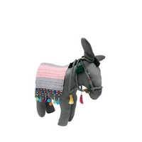 Decorative Stuffed Gray Donkey 