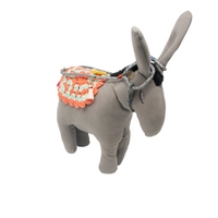 Decorative Stuffed Gray Donkey 