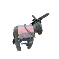 Decorative Stuffed Gray Donkey 