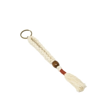 Handmade Beige Macrame Keychain