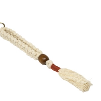 Handmade Beige Macrame Keychain