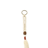 Handmade Beige Macrame Keychain