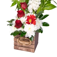 Elegant Flower Bouquet - Red and White Flowers