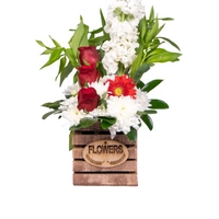 Elegant Flower Bouquet - Red and White Flowers