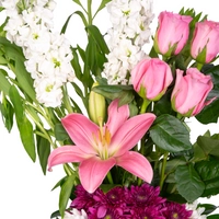 Elegant Flower Bouquet - Pink and White Flowers