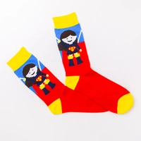 Pair of Socks with a Design Inspired by the Drawings of Pediatric Cancer Patients at KHCC - Super Girl