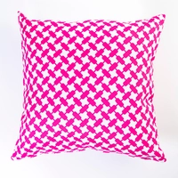  Decorative Cushion Adorned with a Pink Pattern