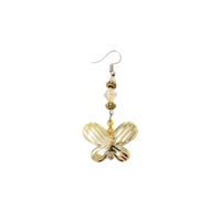 Handmade Earrings in The Shape of a Golden Butterfly