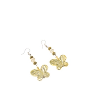 Handmade Earrings in The Shape of a Golden Butterfly