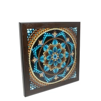 Wall Decoration - Mandala Painting With Wooden Frame