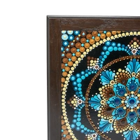 Wall Decoration - Mandala Painting With Wooden Frame