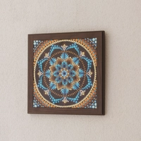 Wall Decoration - Mandala Painting With Wooden Frame