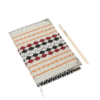 Sadu Fabric Notebook: Medium Size with Lined Pages