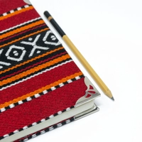 Sadu Fabric Notebook: Medium Size with Lined Pages